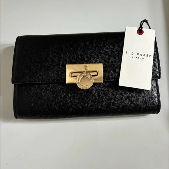 Ted Baker Black Clutch with Gold Accent - Picture 1 of 5